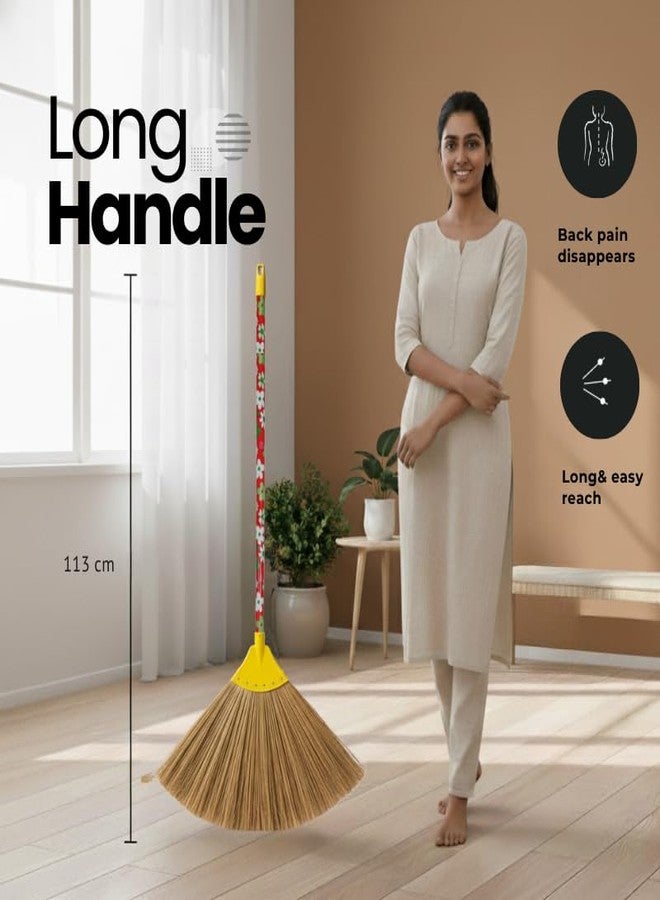 MS DIAMOND Burma Broom, Less Dust, LongHandle Wooden Broomstick Jhadu for Home Cleaning (1) - Image 4